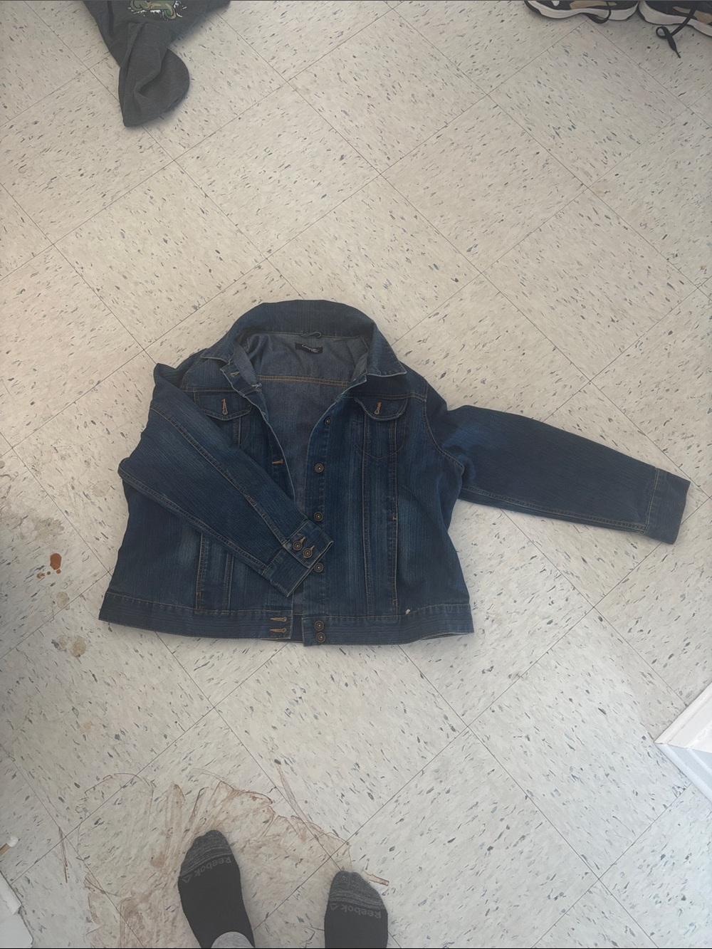 George Dark Blue Denim Jacket for Kids with Button Front